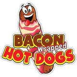 Bacon Wrapped Hot Dogs 16 Decal Concession Stand Food Truck Sticker