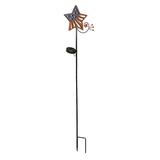Evergreen 36 H Solar Garden Stake Americana Star- Fade and Weather Resistant Outdoor Decor for Homes Yards and Gardens