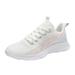 fvwitlyh Women S Fashion Sneakers Womens White PU Leather Sneakers Low Top Tennis Shoes Casual Walking Shoes