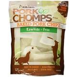 Pork Chomps Baked Pork Skin Dog Chews 3-inch Chips 12oz Bag