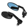 1 Pair Motorcycle Mirrors Universal Rear View Side Mirror for Motorcycle Motorbike Black