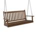 Plow & Hearth Slatted Wood Porch Swing - Natural Stain