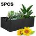 HESHENG 3Pcs Rectangular Garden Plants Growing Bag Raised Plant Bed Garden Flower Planter Elevated Vegetable Box Planting Grow Bag