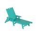 Costaelm Paradise Adirondack Outdoor Chaise Lounge with Arm Turquoise