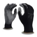 12-Pack of Cordova 6895BL Cor-Touch Lite Premium Work Gloves 15-Gauge Black Nylon Shell Gray Polyurethane Palm Coating Large