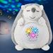 TUTUnaumb Baby Sleep LED Lighting Animal Plush Stuffed Night Light Projector Toy With Music Gift Autumn Sale-A