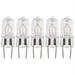 Mmucco 5Pcs G8 120V 20W Halogen Light Lighting Lamp Bulb Volt G8 Pin Halogen