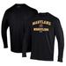 Men's Under Armour Black Maryland Terrapins Wrestling Arch Over Performance Long Sleeve T-Shirt