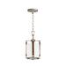 Maxim 16132Ft Sausalito 8 Wide Mini Pendant - Weathered Zinc / Brown Suede
