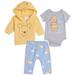 Disney Winnie the Pooh Infant Baby Boys or Girls Hoodie Bodysuit and Pants 3 Piece Outfit Set Newborn to Infant