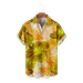 MLFU Big & Tall Men Floral Short Sleeve Button Up Shirt Slim-Fit Collared Hawaii Shirts Relaxed-Fit Clothes Plus Size Men
