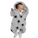 Baby Zipper Stars Outfits Hooded Girls Romper Print Boys Jumpsuit Girls Outfits&Set