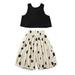 JDEFEG Baby Girl Long Sleeve Set Kids Toddler Baby Girls Summer Sleeveless Solid Vest Polka Dot Pants Set Clothes Auntie Clothes Girl Cotton Black 100