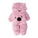 Jumpsuit Boy Hooded Solid Girl Romper Baby Velvet Cartoon Bear Girls Outfits&Set