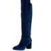 Nine West Shoes | Nine West French Navy Kerianna Over The Knee Blue Velvet Boot | Color: Blue | Size: 8