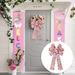 wofedyo easter decorations easter bow wreath easter bunny wreath bow easter decoration spring burlaps bow for front door indoor outdoor wall easter decoration supplies home decor I 34*25*2