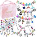 Charm Bracelet Making Kit for Girls Kids Jewelry Making Kits Jewelry Making Charms Bracelet Making Set with Bracelet Beads Jewelry Charms and DIY Crafts with Gift Box 93 Pieces