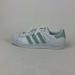 Adidas Shoes | Adidas Womens Superstar B41509 White Leather Lace Up Sneaker Shoes Size 8 | Color: Blue/White | Size: 8