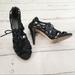 Nine West Shoes | Nine West Black Lace Up Heels Shoes Size 7.5 | Color: Black | Size: 7.5