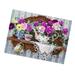 Ribbon Embroidery stitch set diy Decor Embroidery Set 35x50cm Flower Patterns for Beginners or lovers