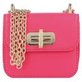 Tommy Hilfiger - Micro Turnlock Mini Bag Umhängetasche Leder 11 cm Umhängetaschen Pink Damen