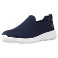 Skechers Herren Go Walk Max-Athletic Air Mesh Slip On Wanderschuhe Walking-Schuh, Marineblau Weiß Weiß, 44 EU X-Weit