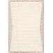 "Pasargad Home Sutton Luxury Power Loom Striped Area Rug- 5' 1"" X 8' 0"" In Ivory/Grey - Pasargad Home pmf-548iv 5x8"