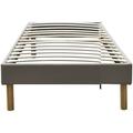 Gregory - Solide et Confortable Sommier Tapissier marron + Pieds en 20 cm pour matelas en 120x190