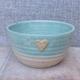 Soup bowl serving cereal noodle wheel thrown stoneware pottery ceramic heart handmade handthrown ready to ship