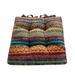 4 Piece Microfiber Chair Pad Cushion Set, Tribal Inspired Print, Multicolor