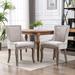Upholstered Dining Chairs Set of 2, Thickened Fabric Ultra Side Dining Chair with Solid Wood Legs