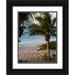 Bryant Susan 25x32 Black Ornate Wood Framed with Double Matting Museum Art Print Titled - Sunset Palms II