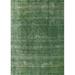 Ahgly Company Indoor Rectangle Mid-Century Modern Forest Green Oriental Area Rugs 4 x 6