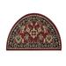 GAD 2 2 x 3 3 Classic Traditional Design Hearth Slice Rug Intricate Vivid Colors Fire Flame Resistant Moon Shaped Red