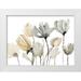 Loreth Lanie 18x14 White Modern Wood Framed Museum Art Print Titled - Muted Follow Your Dreams Floral