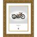 Rogan Mark 25x32 Gold Ornate Wood Framed with Double Matting Museum Art Print Titled - Harley Davidson Model B 1932