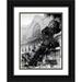 Anonymous 25x32 Black Ornate Wood Framed with Double Matting Museum Art Print Titled - Train wreck at Montparnasse Paris 1895