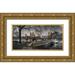 Frank Assaf 18x11 Gold Ornate Wood Framed with Double Matting Museum Art Print Titled - Central park with Manhattan skyline New York