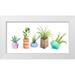 Ewer Rebekah 24x14 White Modern Wood Framed Museum Art Print Titled - Succulent Display I