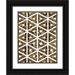 Grey Jace 12x14 Black Ornate Wood Framed with Double Matting Museum Art Print Titled - Triangular animals