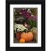 Flaherty Dennis 17x24 Black Ornate Wood Framed with Double Matting Museum Art Print Titled - NH White Mts Autumn decorations in store front