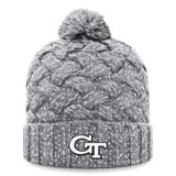 Women's Top of the World Heather Gray Georgia Tech Yellow Jackets Arctic Cuffed Knit Hat with Pom