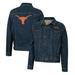 Men's Colosseum x Wrangler Navy Texas Longhorns Retro Button-Up Denim Jacket