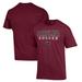 Men's Champion Garnet South Carolina Gamecocks Soccer Stack Logo T-Shirt