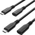 Fasgear USB C Extension Cable 2 Pack 1.6ft 10Gbps USB C 3.1 Type C Male to Female Extender Cord 4K Video Output Compatible for PSVR2ï¼ŒThunderbolt 3/4 |Mac-Book Pro |USB-C Hub (0.5m)