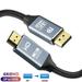 UHD Male to Male Gold-Plated Splitter Line 4K 60Hz Adapter DP to HDMI Cable DisplayPort to HDMI-Compatible GREY 1.8M