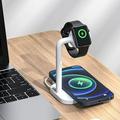 Big holiday Savings! Wireless Charging Station 2 In 1 Charging Station for Multiple Devices 15W Wireless Charger Stand Compatible With Apple Watch/IOS/Android/Airpods on Clearance