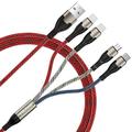 Multi Charging CableÃ¯Â¼Å’ 2Pack Nylon Braided Universal 4 in 1 Multiple USB Cable 3A with Dual