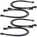 4pcs 4 Pin PWM Splitter Cable 4 Pin PWM Female To 3 Pin 4 Pin PWM Adapter Cable for Computer CPU Case Fan Sleeved Adapter Power