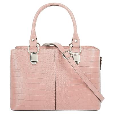 Umhängetasche CLUTY, Damen, Gr. B/H/T: 24cm x 16cm x 7cm onesize, rosa, Leder, Taschen, echt Leder, Made in Italy Image